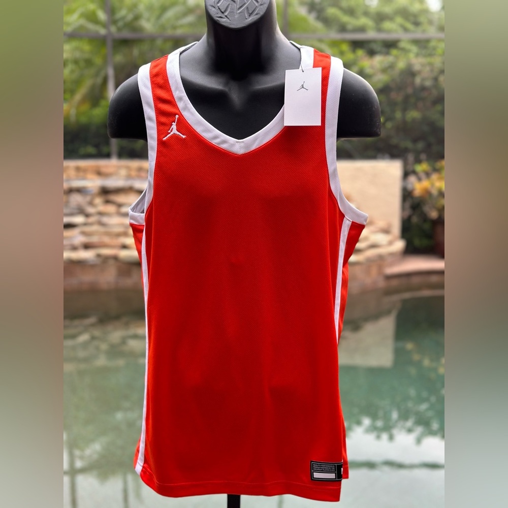 Nike Jordan Team Stock Mesh Jersey AR4319-821‎ Orange M - NWT
